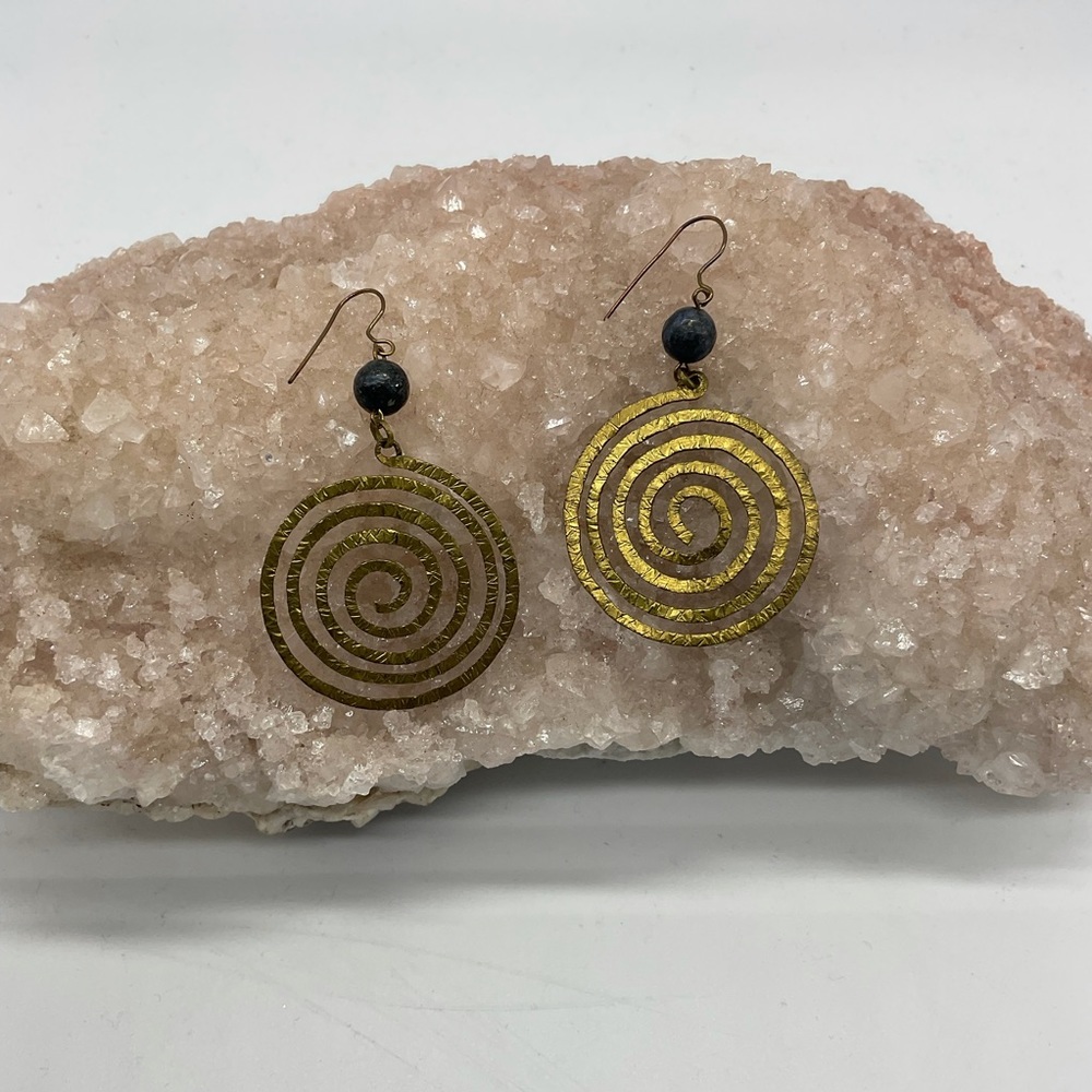 Gold Swirl Earrings